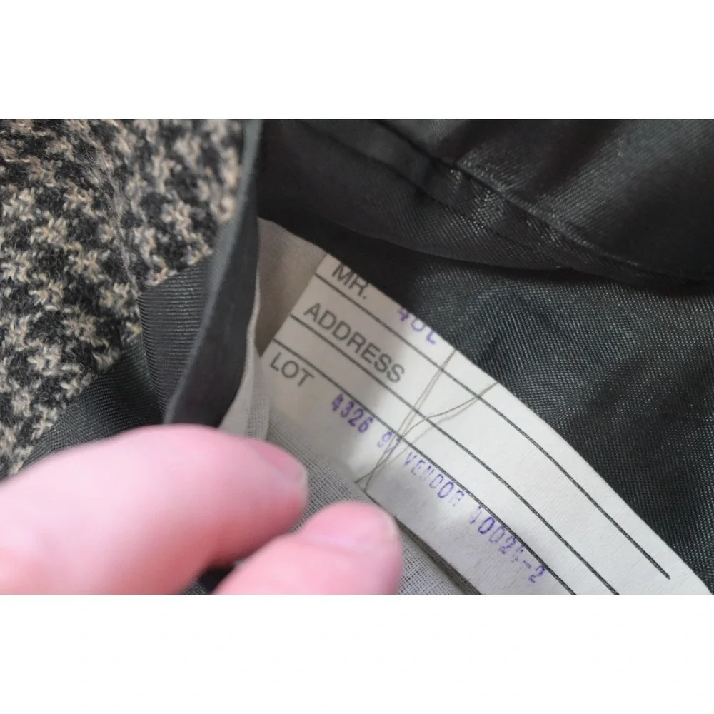 VTG Stafford Houndstooth Blazer Mens 48R‎ Elbow Patches 3-Button Excellent